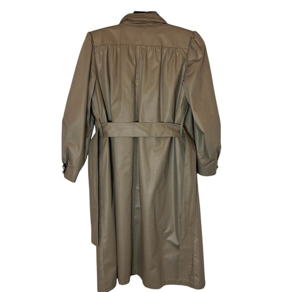 London Fog Vintage Tan Trench Coat w/ Zip Liner – Size 10 Petite - Picture 4 of 16